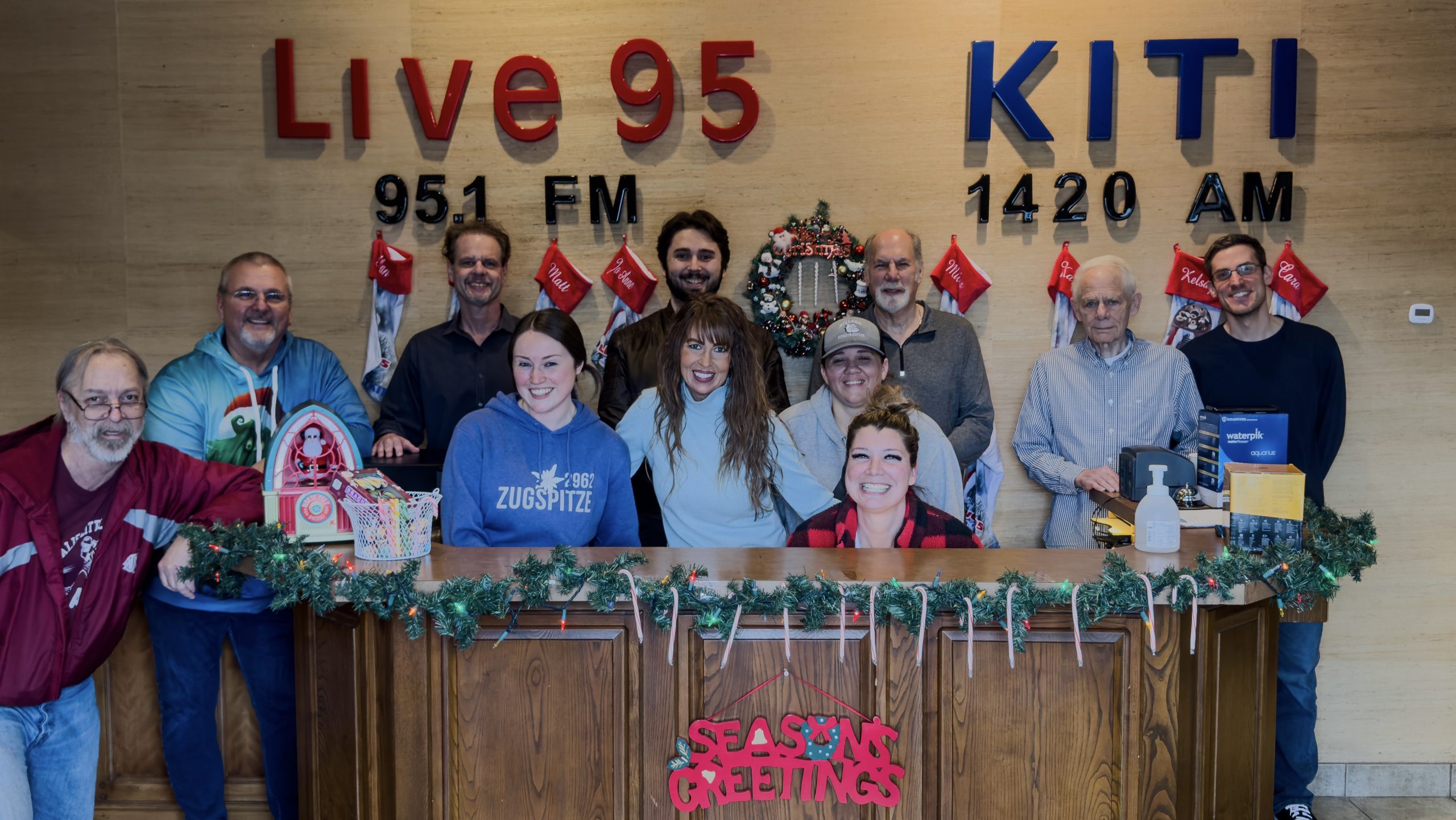 Premier Broadcasters full KITI crew Christmas photo
